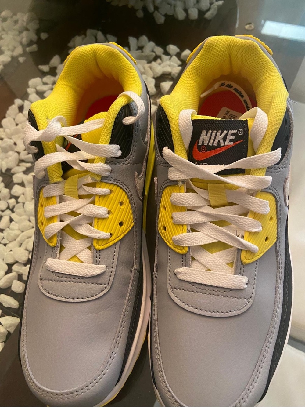 Nike Yellow, White and Black Air Sneakers - Picture 3 of 6